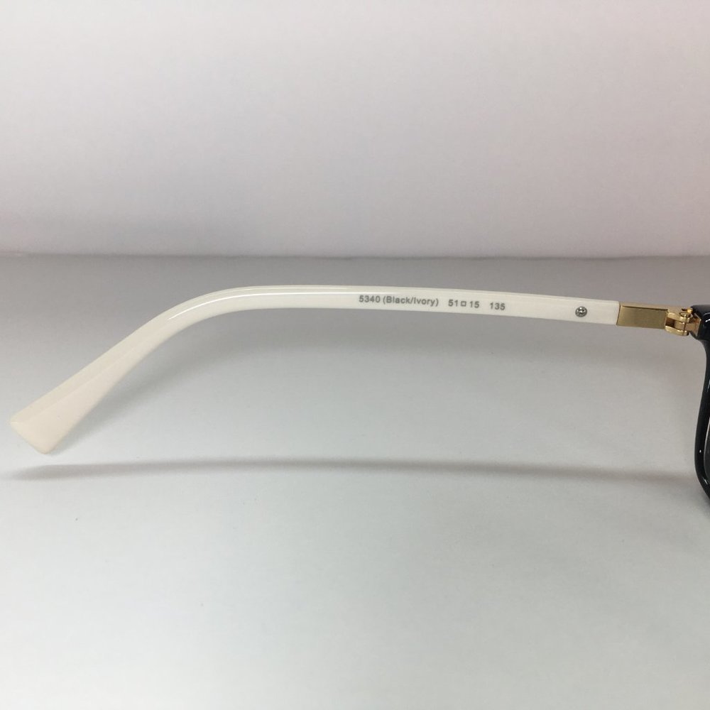 Coach Rectangle Black Ivory Eyeglasses Frames NWOT - Picture 6 of 8